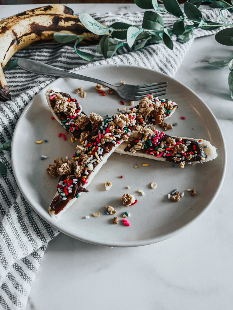 no-bake banana split