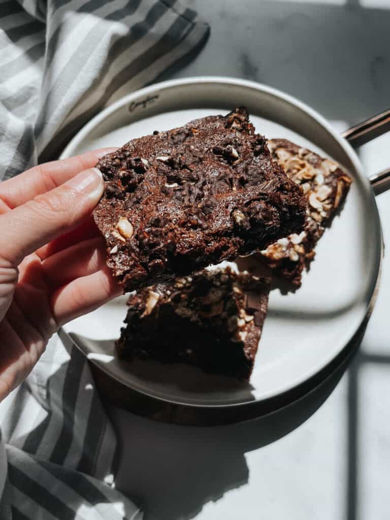 dairy free brownies made with applesauce