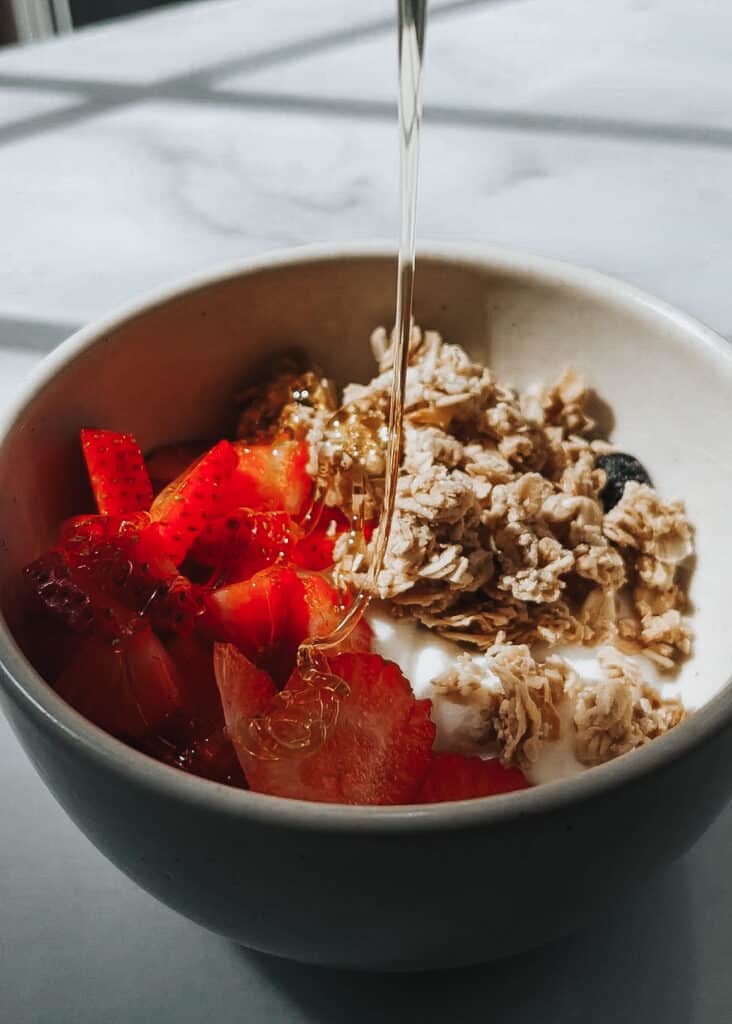 yogurt and granola bowl