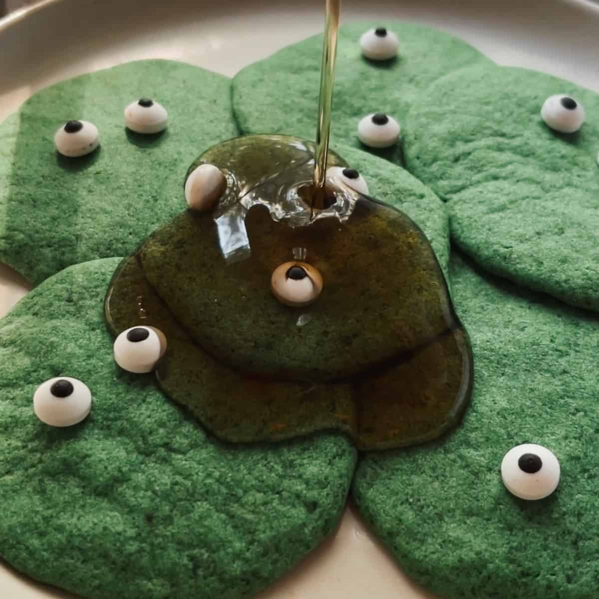 green pancakes for halloween