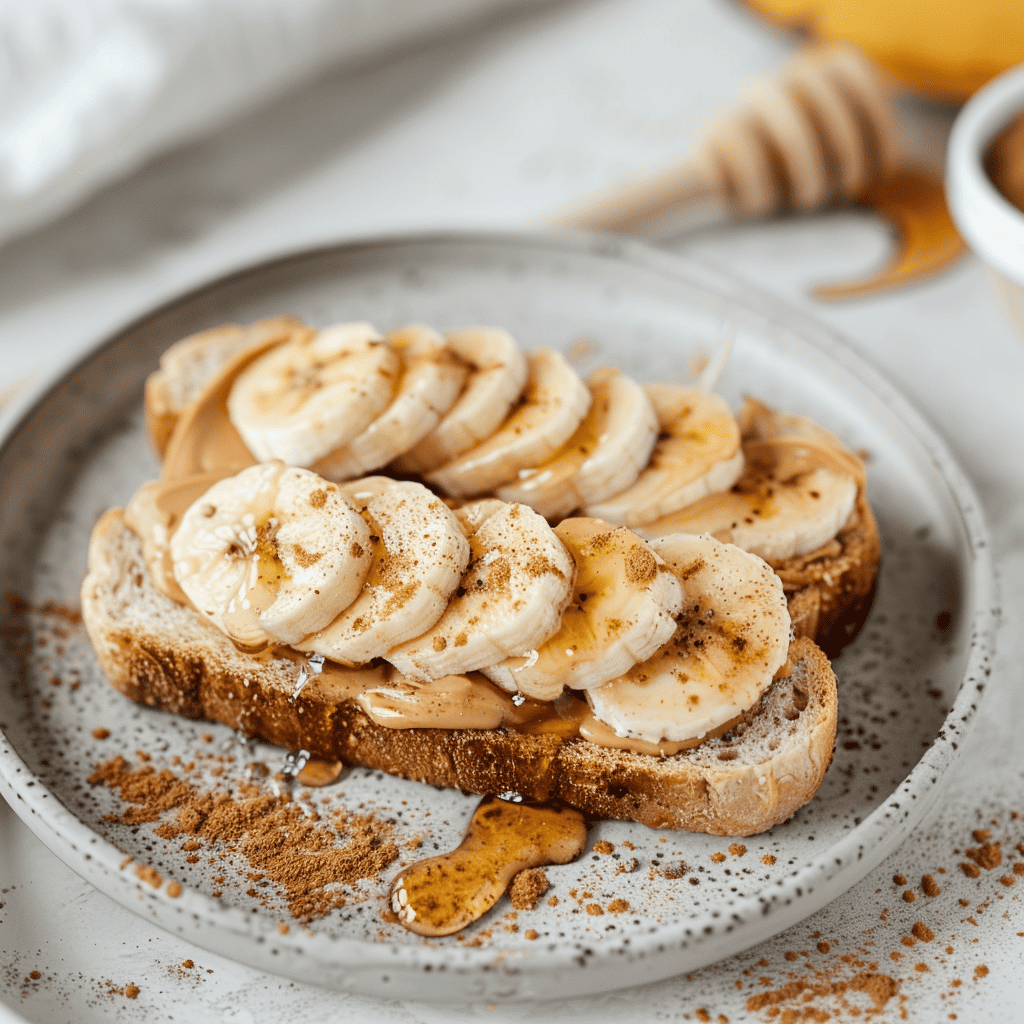 peanut butter banana toast
