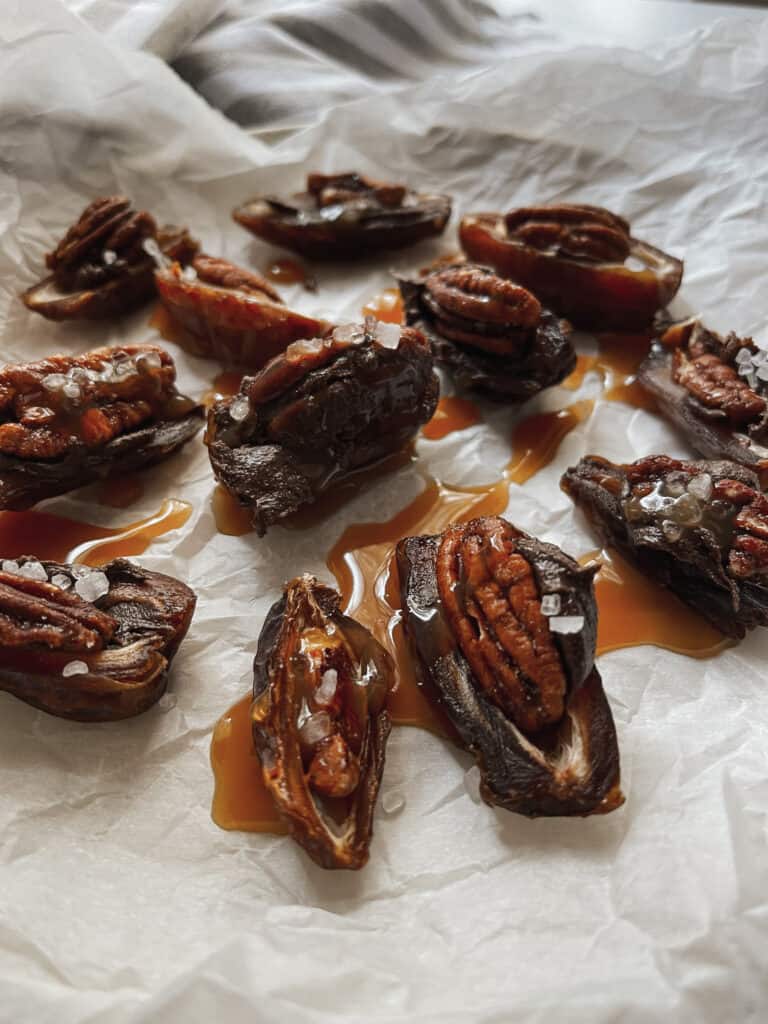 pecan dates with caramel