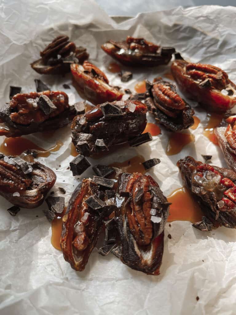 pecan dates with caramel