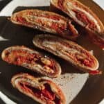 gluten free stromboli with pepperoni and vodka sauce