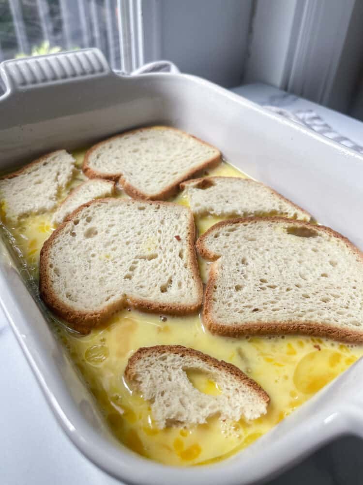 Dairy Free Breakfast Casserole with bread (gluten free)
