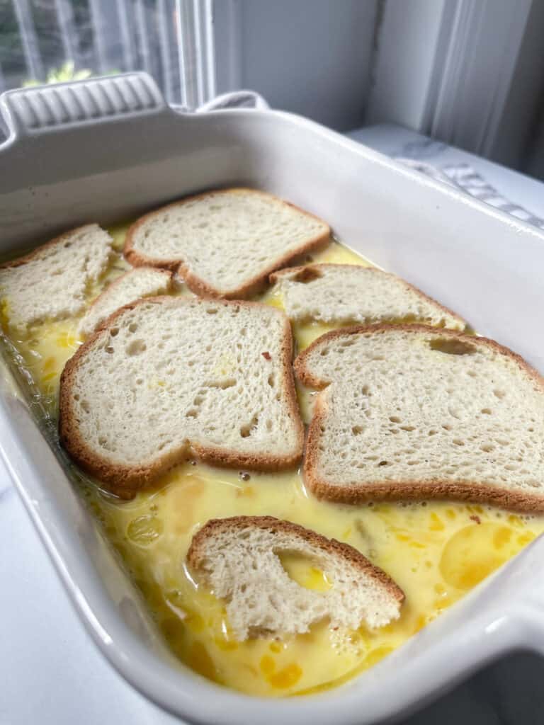breakfast casserole with eggs and gluten free bread