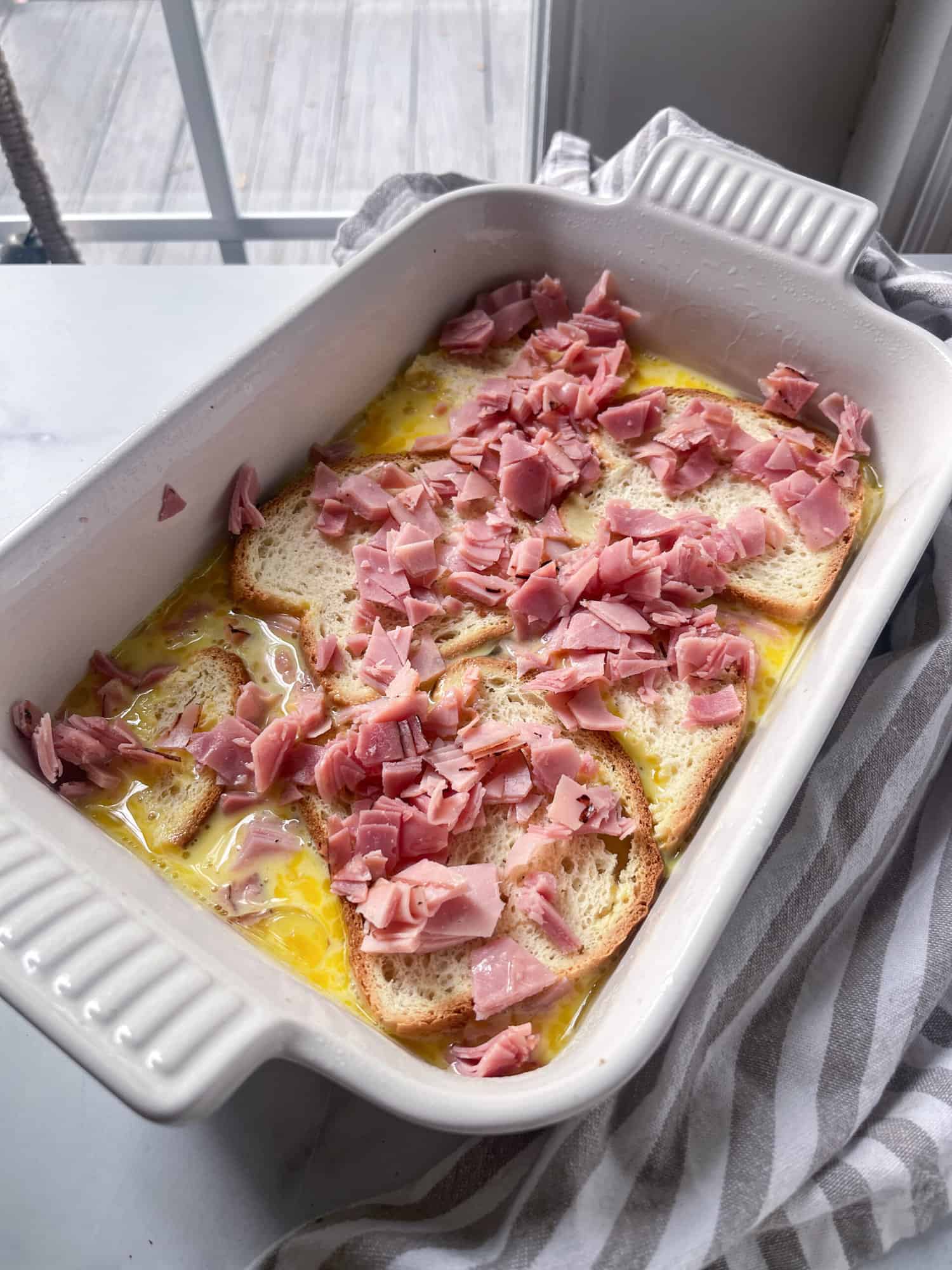 Dairy Free Breakfast Casserole with bread (gluten free)