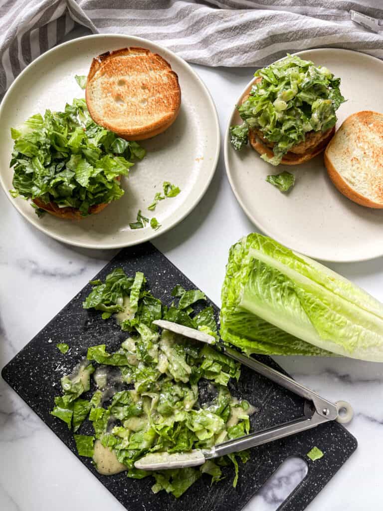 gluten free turkey burgers with side salad