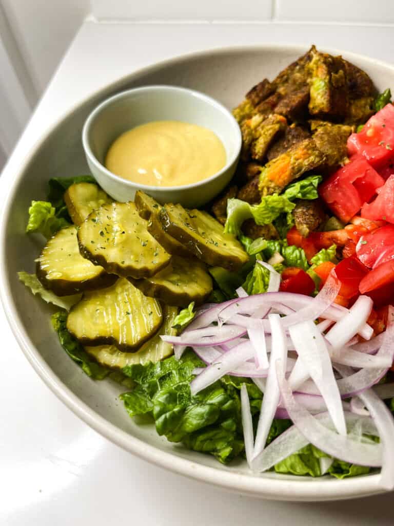 veggie burger salad