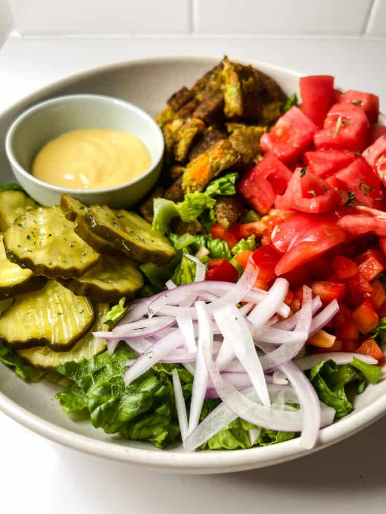 veggie burger salad