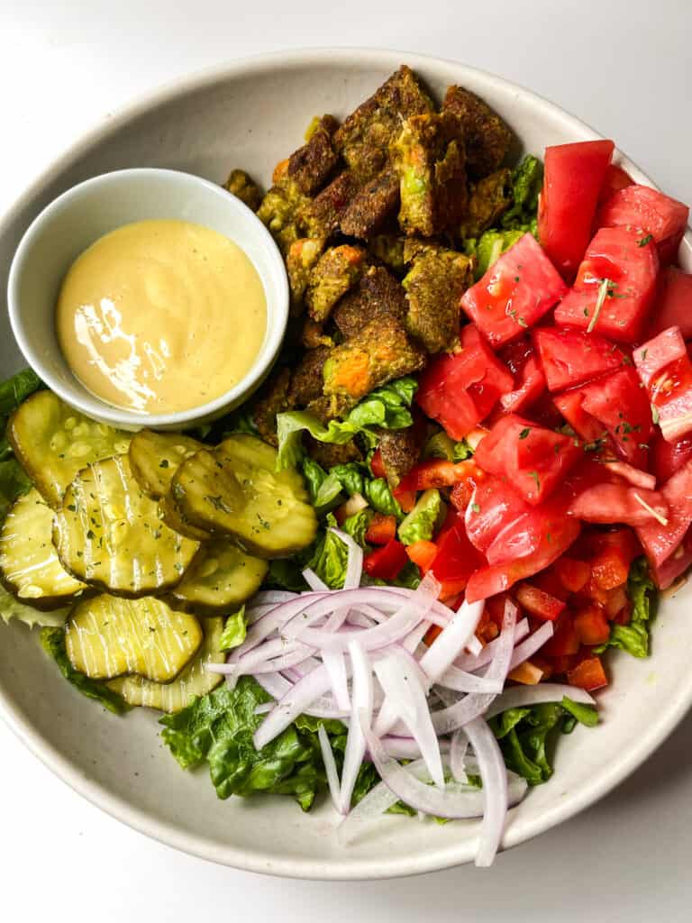 veggie burger salad