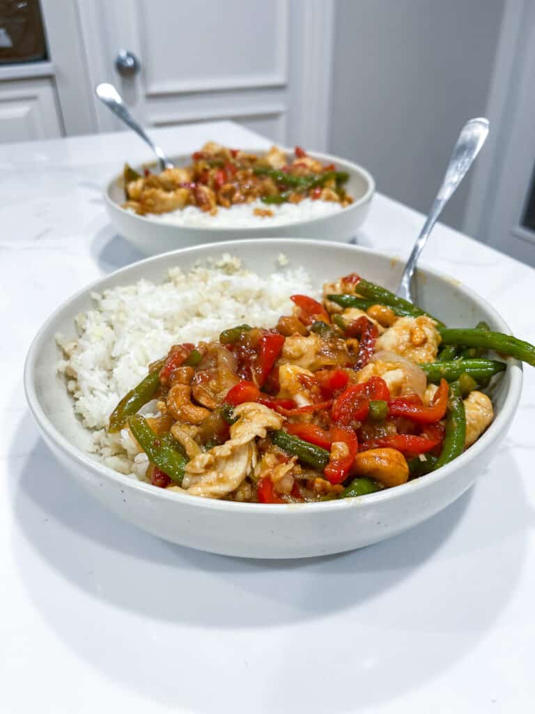 Thai Sweet and Sour Chicken served with rice