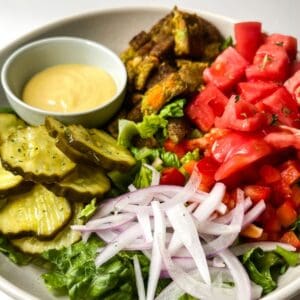 hamburger salad bowl