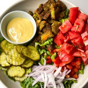 veggie burger salad