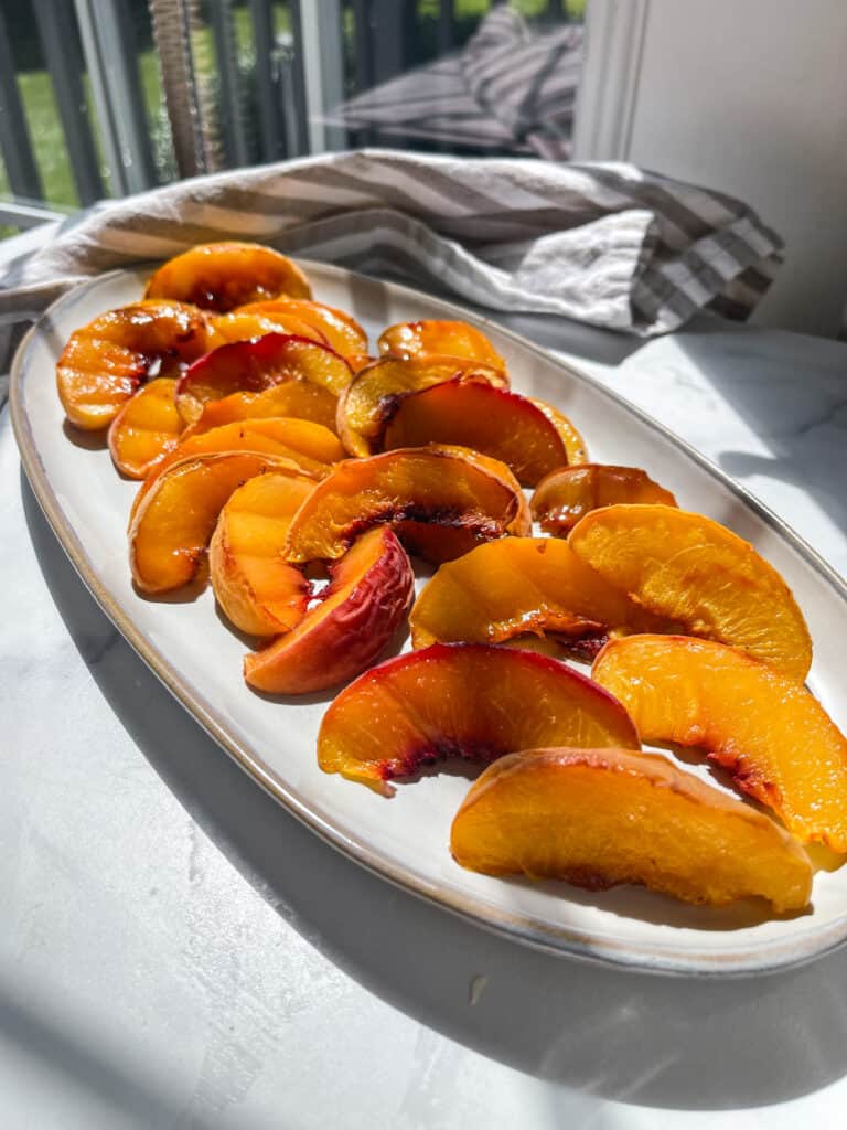 peaches for peach caprese salad