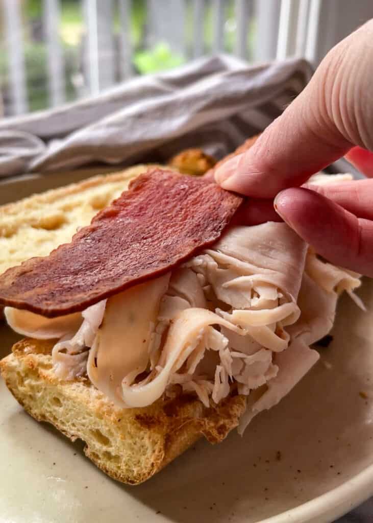 gluten free sandwich with turkey