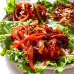 low carb chicken lettuce wraps with veggies