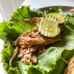 low carb lettuce wraps with a pickle