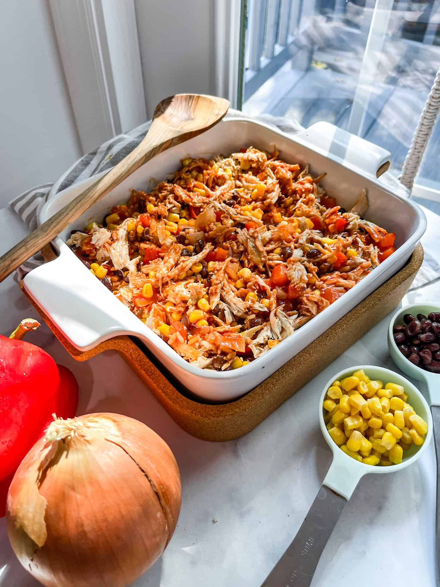 chicken taco rice casserole