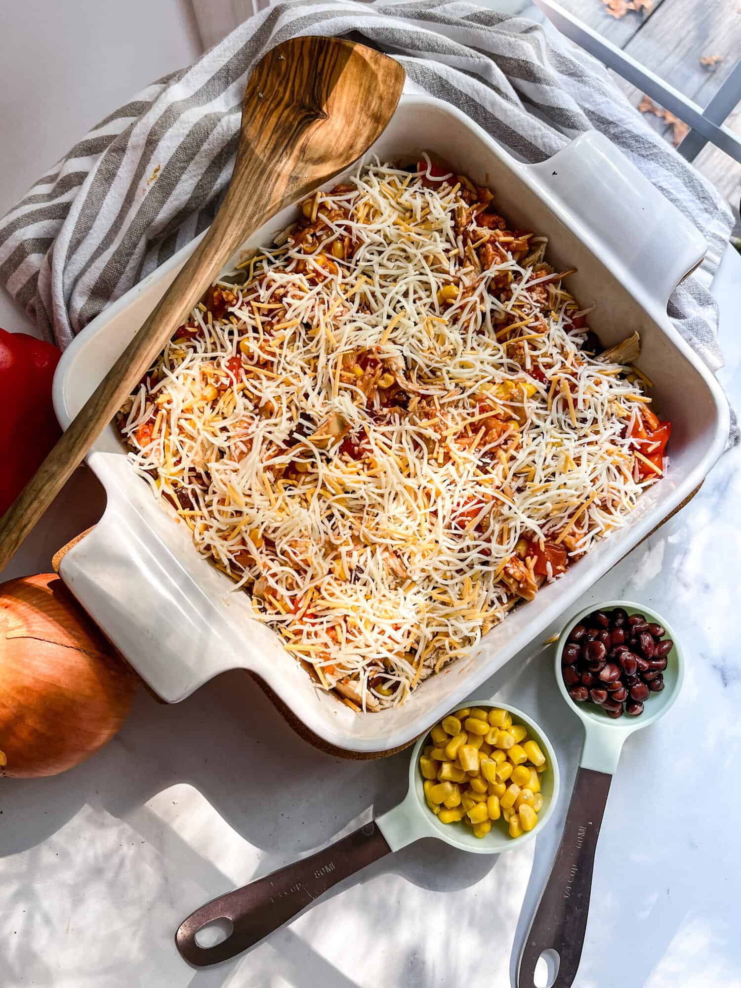 chicken taco rice casserole