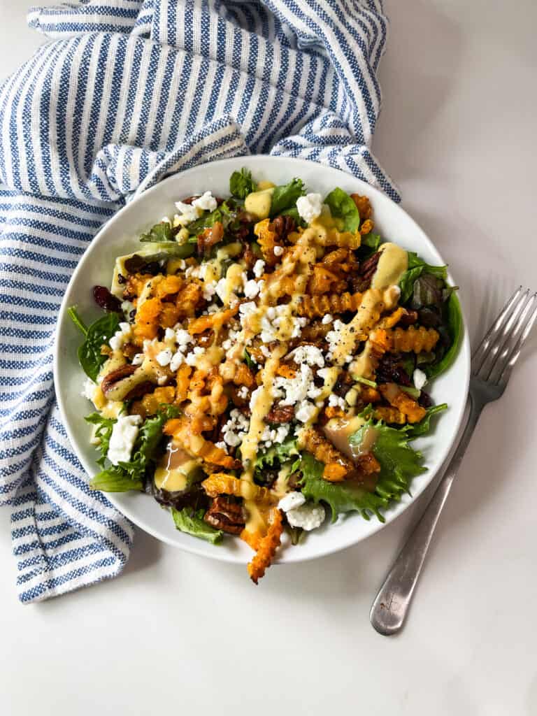 vegan fall harvest salad