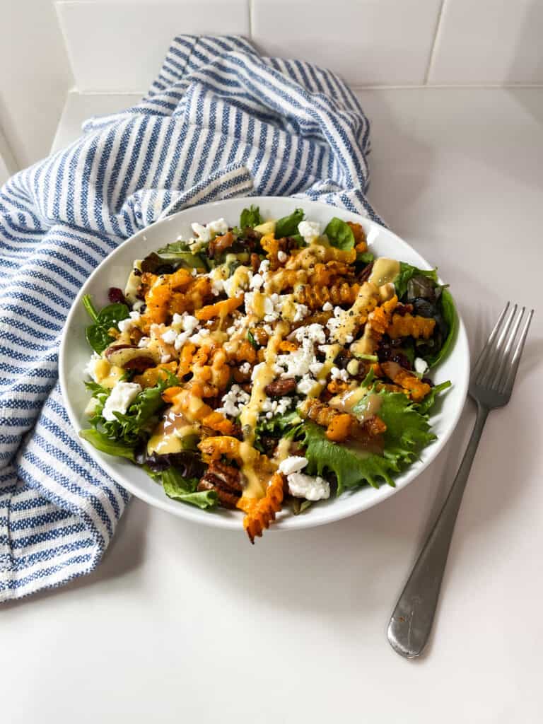 vegan fall harvest salad