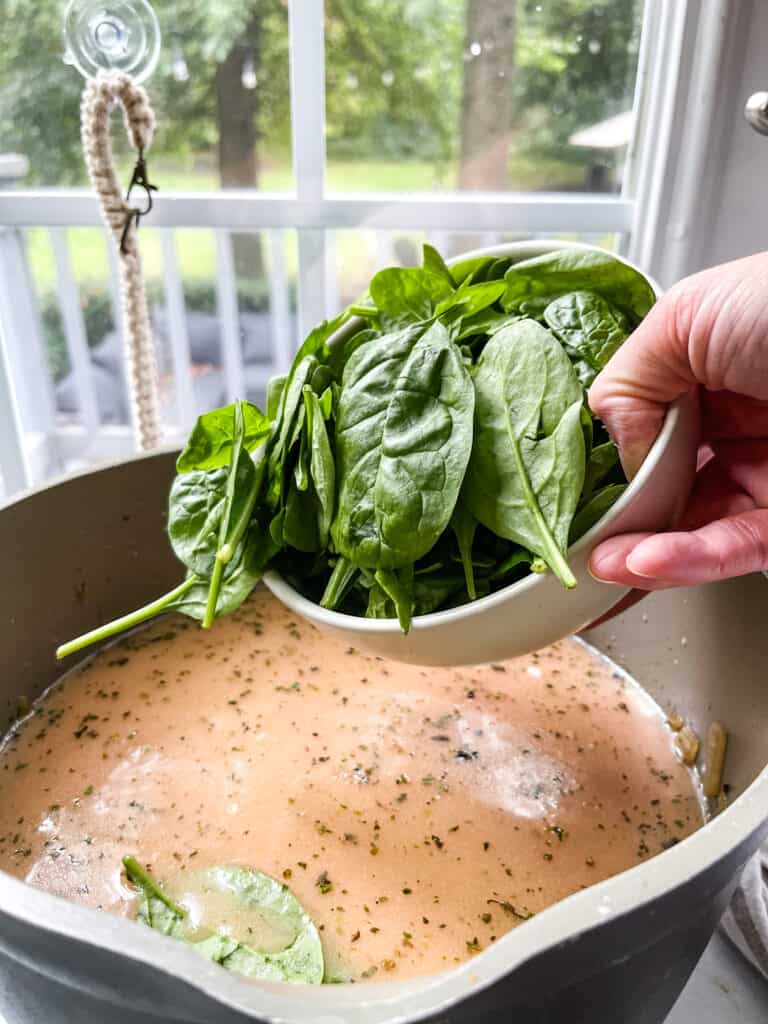 gluten free turkey soup being made in a pot