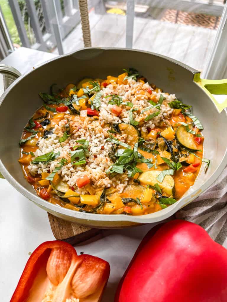 Thai coconut curry rice skillet