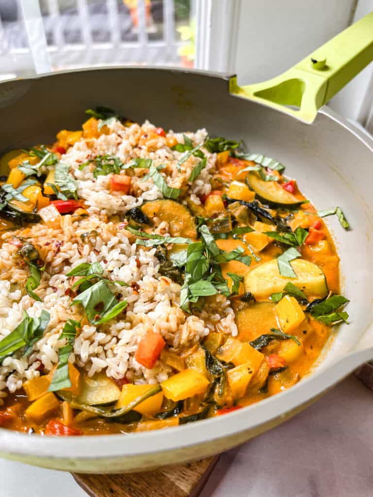 Thai coconut curry rice skillet