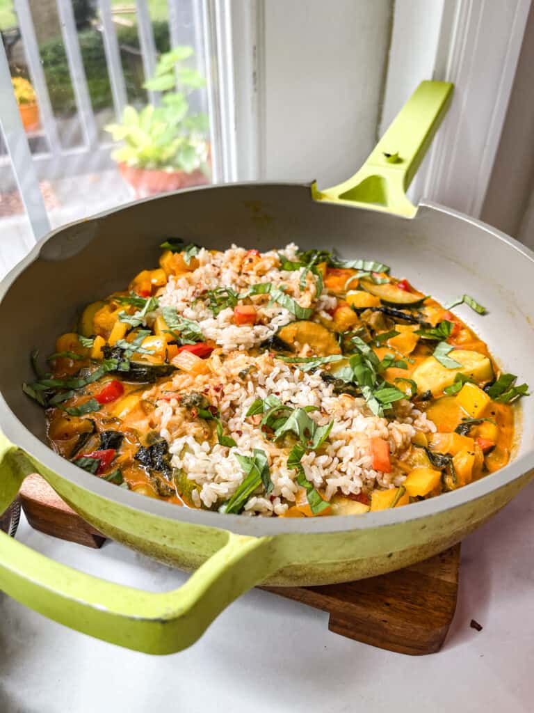 Thai coconut curry rice skillet 