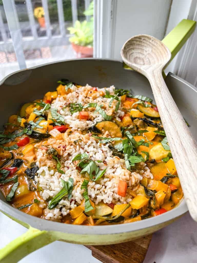 Thai coconut curry rice skillet