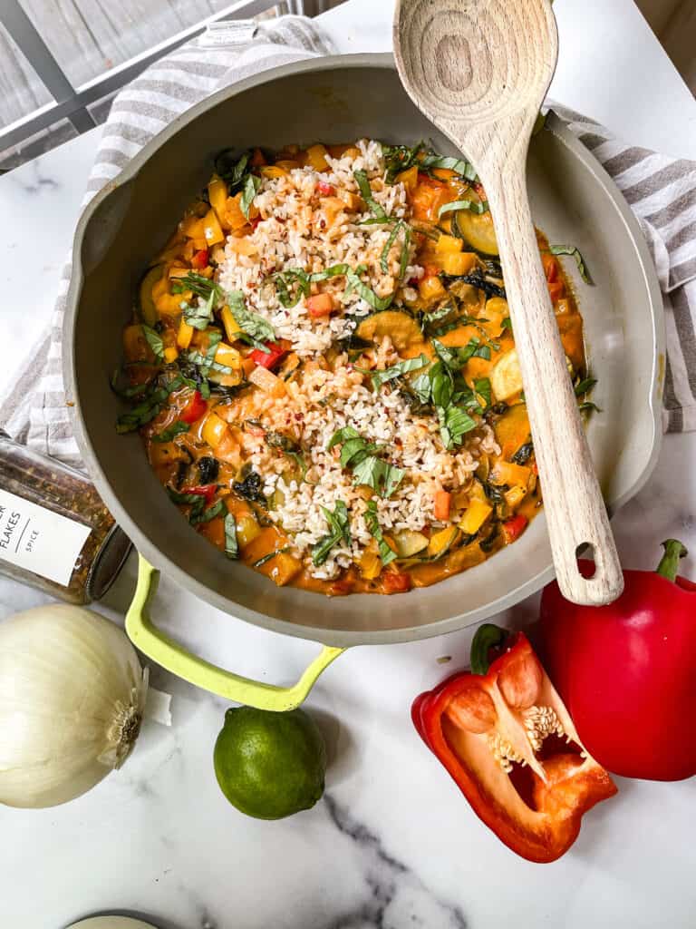 Thai coconut curry rice skillet