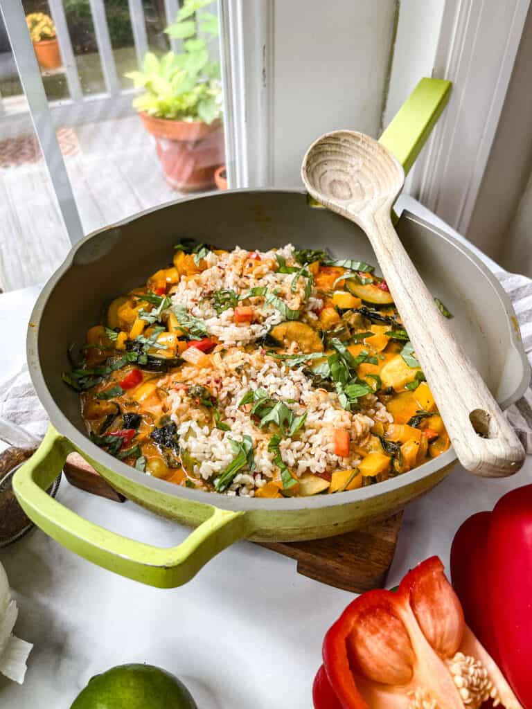 Thai coconut curry rice skillet