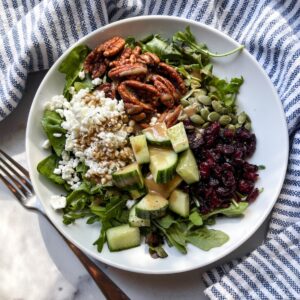 arugula spinach salad with feta