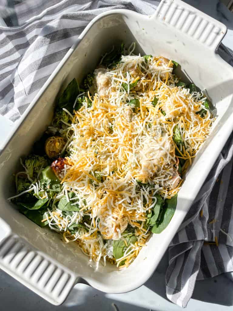 Dairy Free Broccoli Rice Casserole with cheese