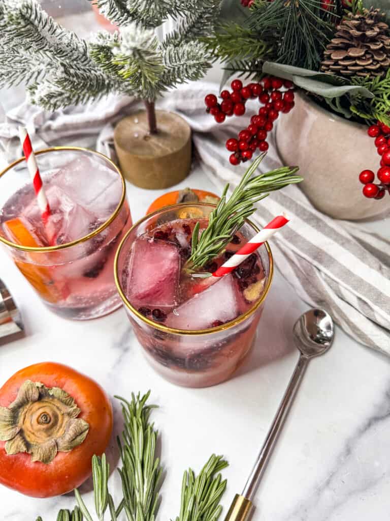 Persimmon and Pomegranate Moscow Mule