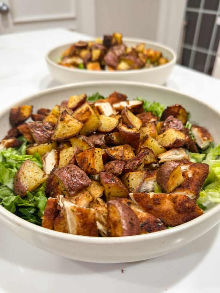 crispy chicken caesar salad