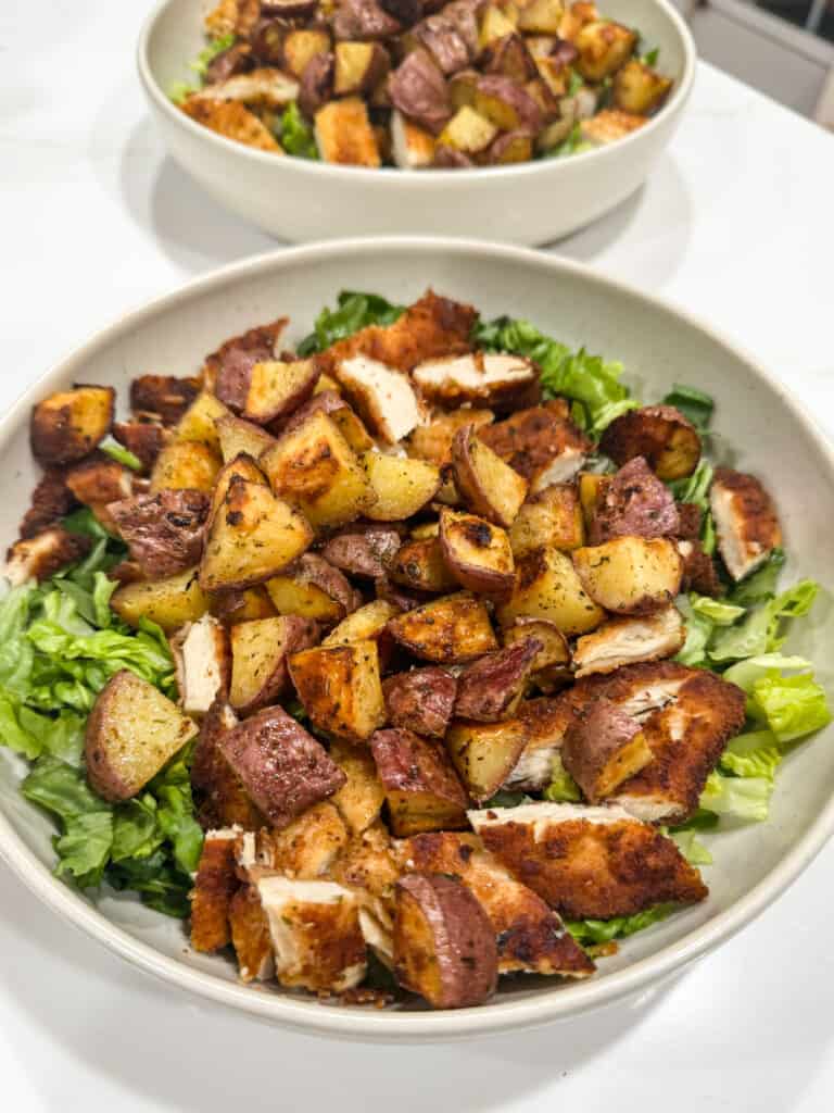 crispy chicken caesar salad