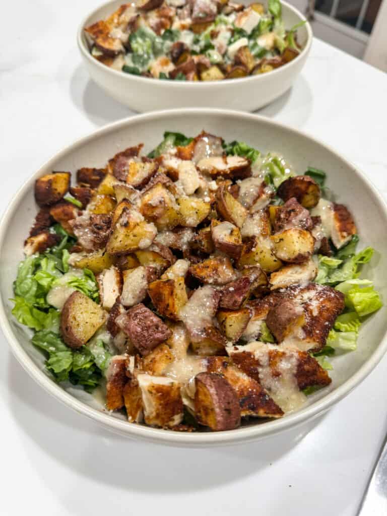 crispy chicken caesar salad