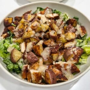 crispy chicken caesar salad