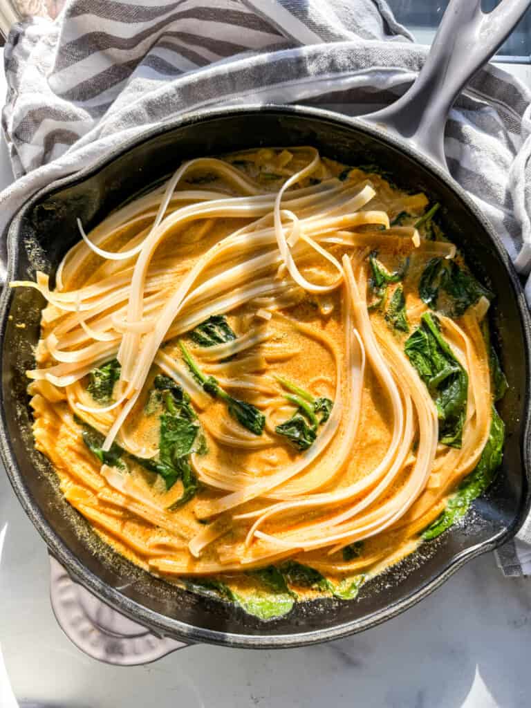 gluten free dairy free coconut curry noodles