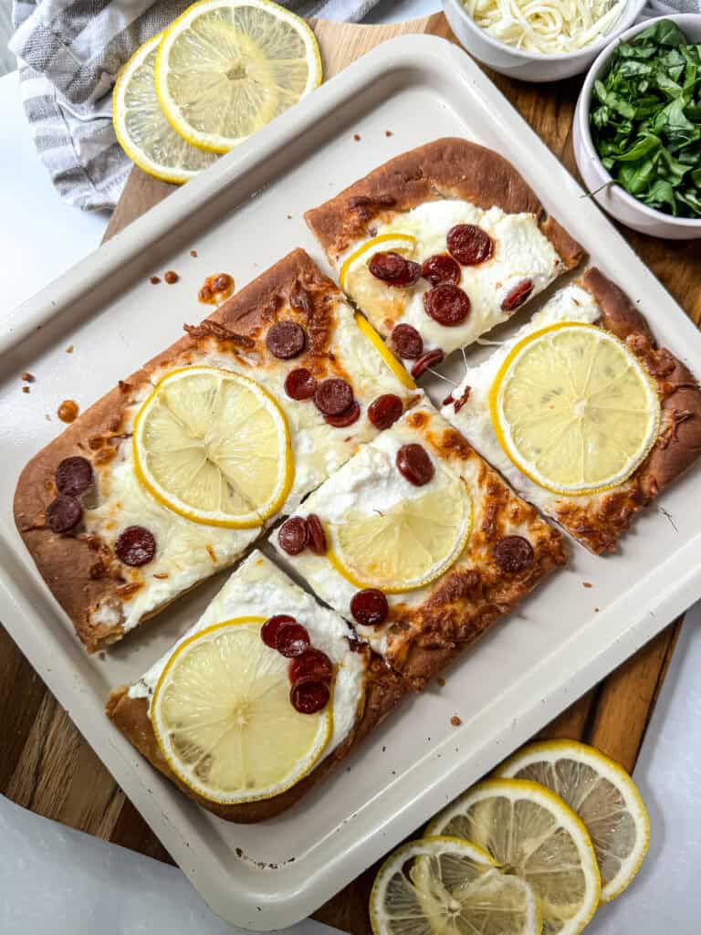 lemon ricotta pizza