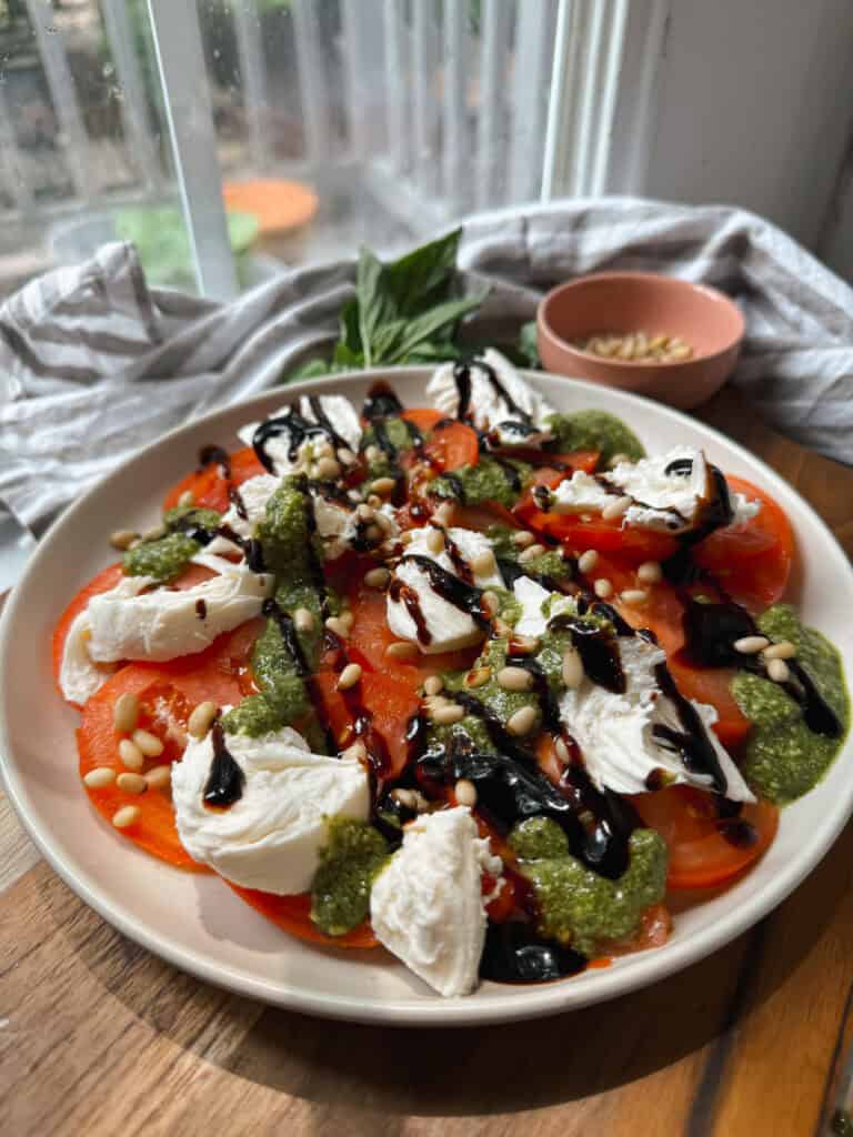 pesto Caprese salad