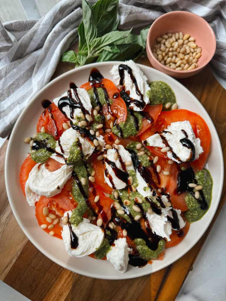 pesto Caprese salad