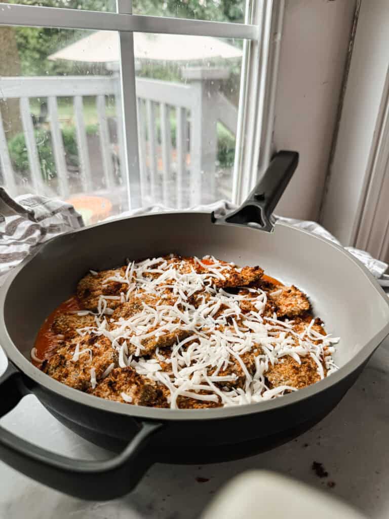 30-Minute Gluten free Chicken and Eggplant Parmesan