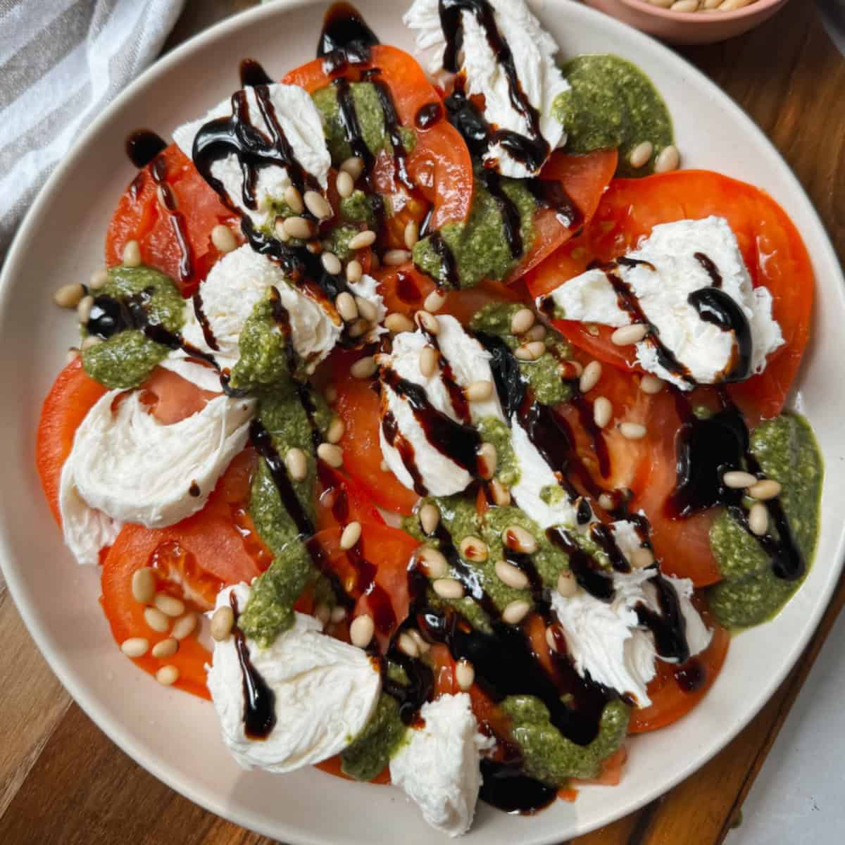 pesto Caprese salad