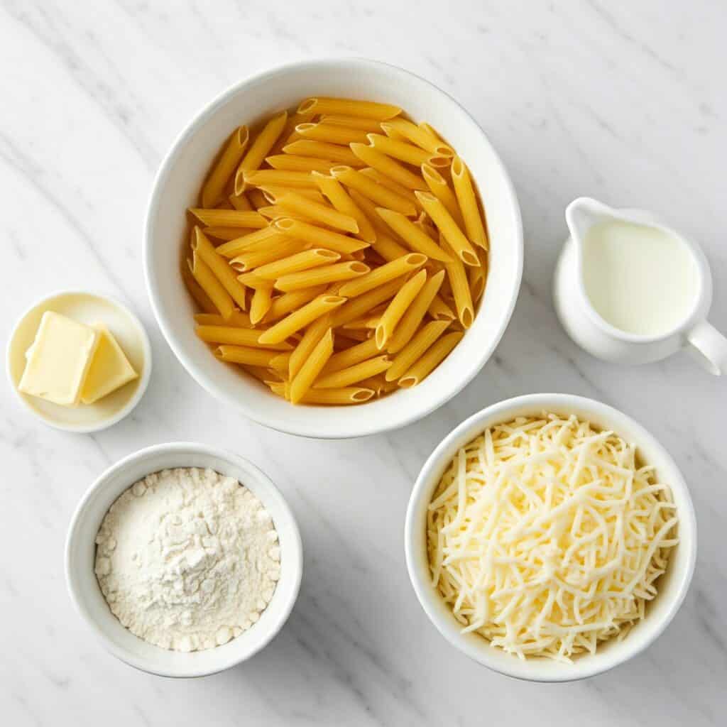 Gluten Free Mac and Cheese with Béchamel Sauce ingredients