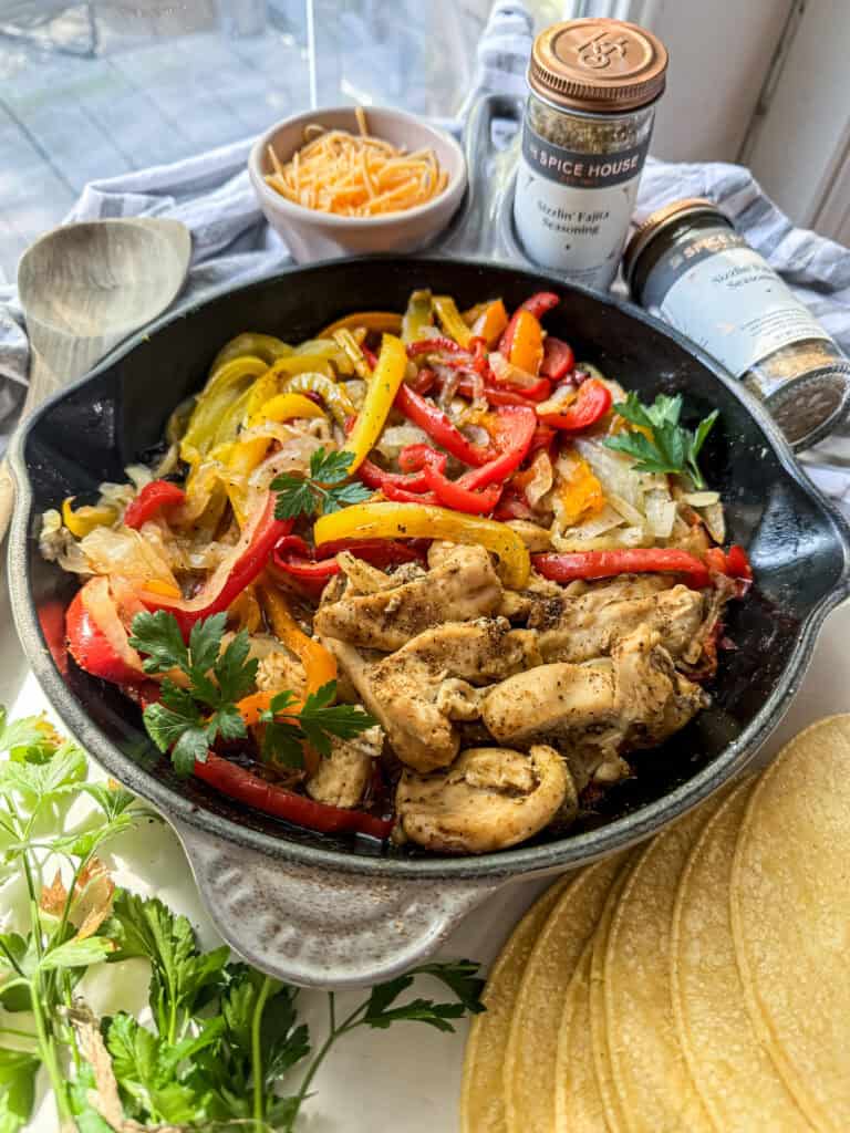 cast iron skillet fajitas, gluten free fajitas