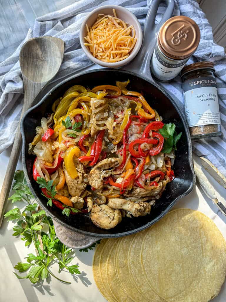 cast iron skillet fajitas, gluten free fajitas