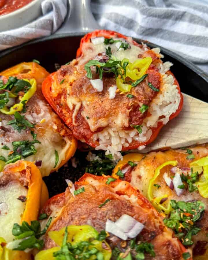 gluten free pizza stuffed peppers